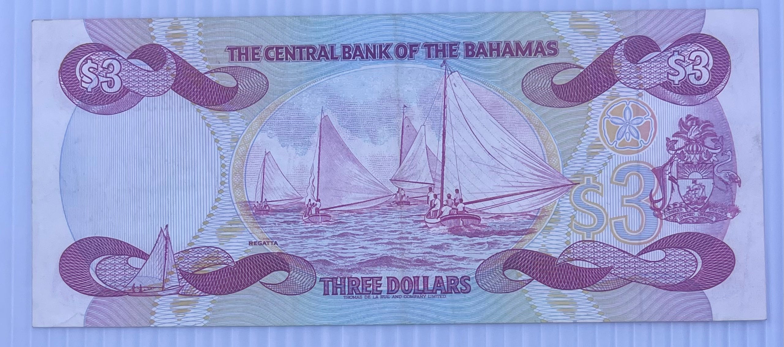 Bahamas 1984 3 dollars P-44a Used World Banknote Currency